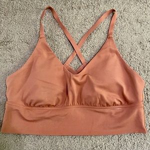 Aerie Offline Longline Sports Bra in Rust